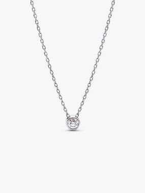 Pandora Era Bezel Sterling Silver Lab-grown Diamond Pendant Necklace